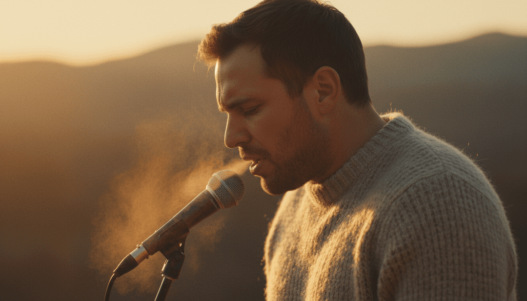 IA analisando ondas sonoras de Sapphire de Ed Sheeran, interpretando elementos pop eletrônicos em conceitos visuais abstratos.