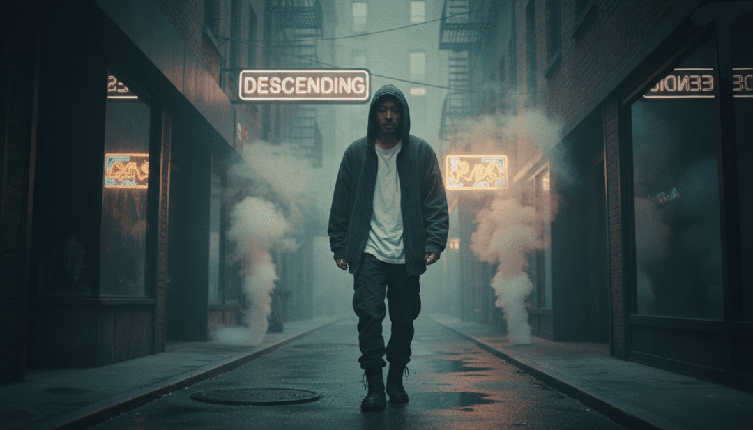 AI 為 'Glimpse of Us' 生成視覺效果，呈現慢動作的雨景、憂鬱的凝視和褪去的光線。