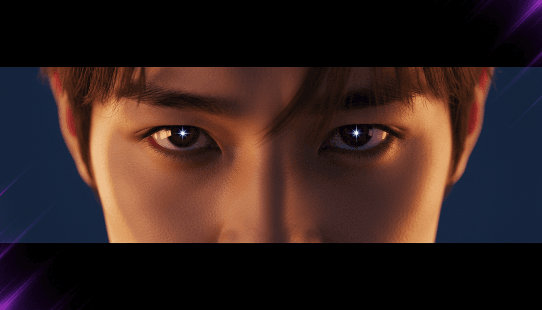 IA interpretando a onda sonora de 'Savage Love', mesclando K-pop, dance-pop e influências de batida de sirene polinésia em um conceito visual vibrante.