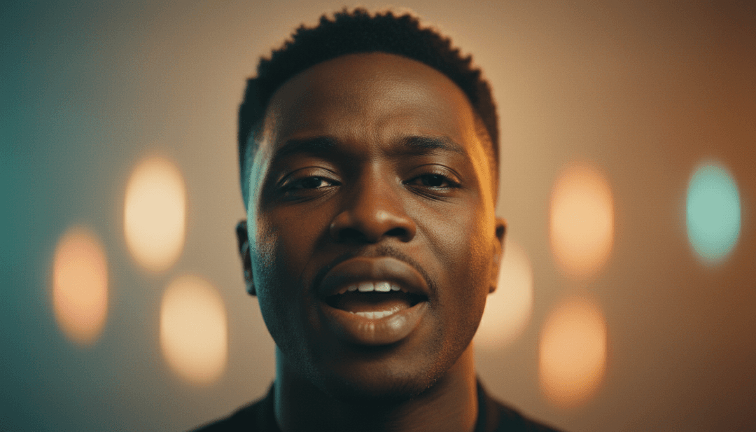 A finished music video frame showing Joel Corry and MNEK-inspired visuals, vibrant and energetic.