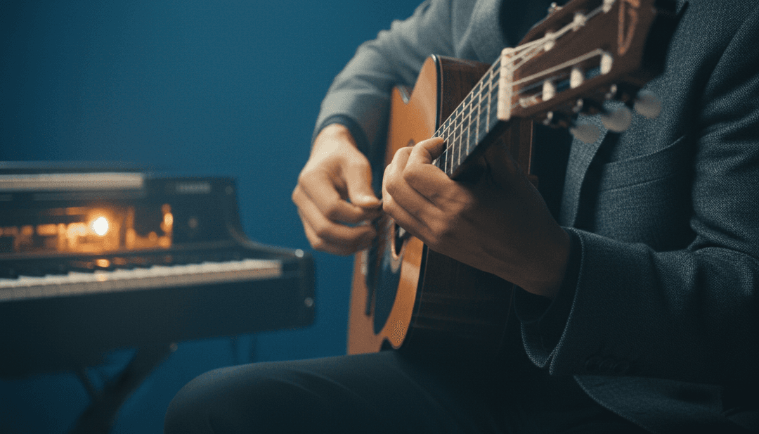 AI对 Tulus 的 Hati-Hati di Jalan 的解读，展示一个沉思者在日落时分蜿蜒小路上行走，带有微妙的印尼设计元素和一种温柔、反思的情绪。