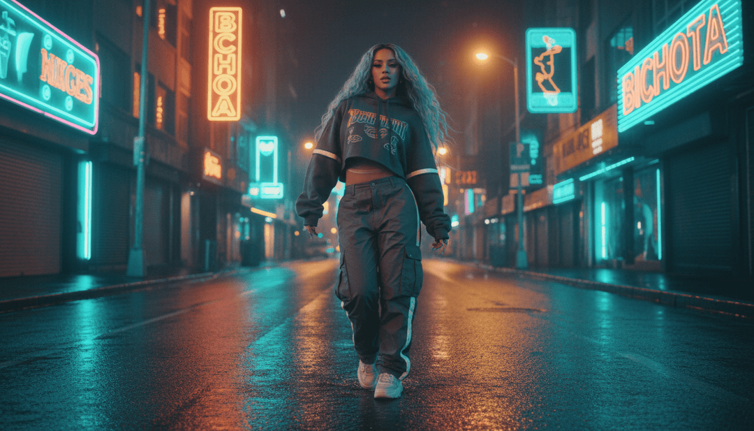 MP3到MP4转换器的视觉呈现，声波转化为雷鬼曲目的动态视频场景。