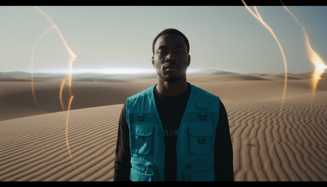 Eine KI-Oberfläche, die Wellenmuster und lyrische Themen von Frank Oceans Song „Lost“ analysiert, mit Reise-Metaphern.