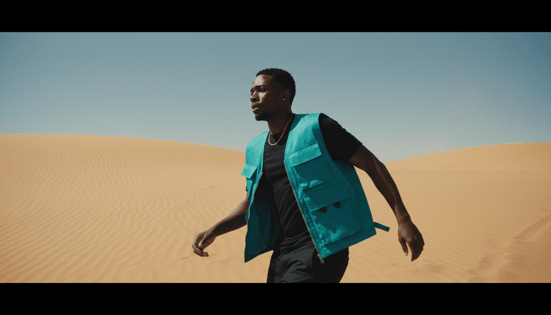 Dynamische Visualisierungen von wechselnden Landschaften, Stadtansichten und introspektiven Momenten, von KI generiert, um das Tempo und die Stimmung von Frank Oceans „Lost“ widerzuspiegeln.