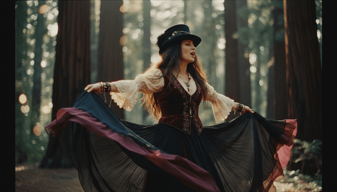 Visuais dinâmicos de um solo de guitarra de 'Dreams' transformando-se em vastas paisagens desérticas e uma batida de bateria constante manifestando-se como ondas oceânicas rítmicas.