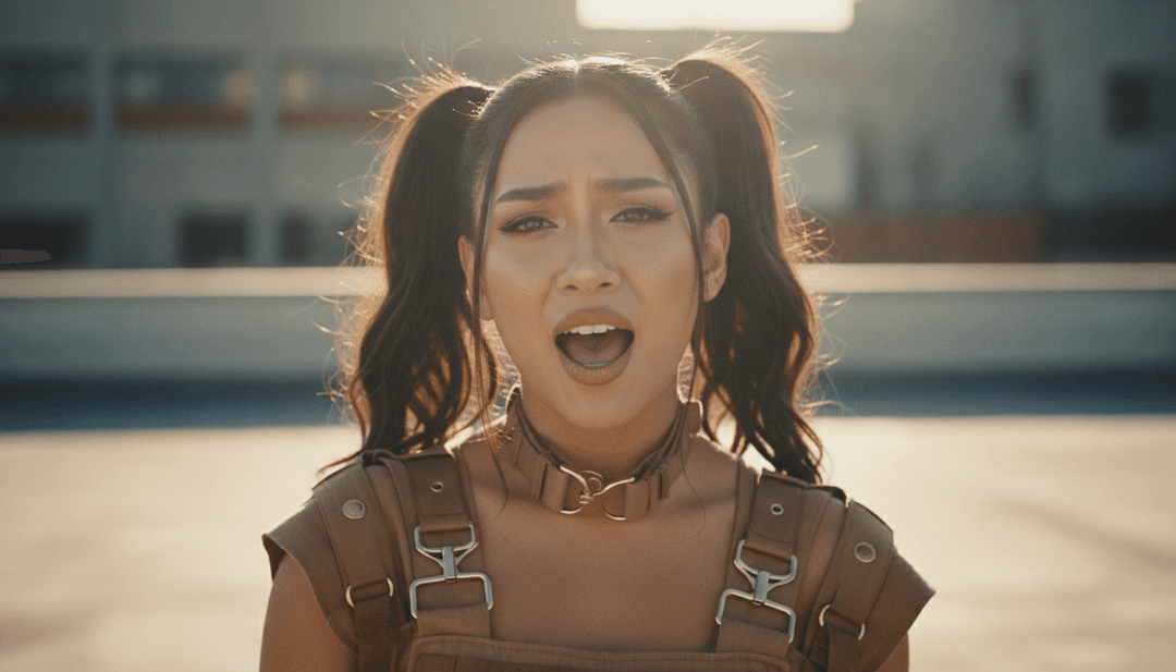 利用 freebeat.ai 的 AI 將《Build a Bitch》的節奏過渡和歌詞強調視覺化，製作成動態音樂影片。