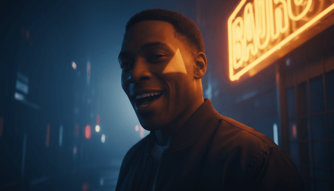 IA analizando la forma de onda y el tempo de la canción 'Friday (Dopamine Re-Edit)', generando conceptos visuales iniciales que evocan una fiesta disco.