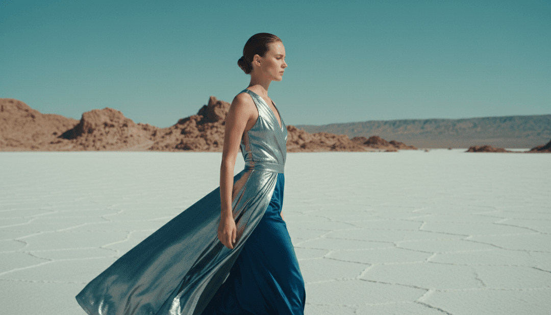 抽象视觉效果，代表合成声波转化为动态的蓝色和紫色光模式以及充满活力的舞蹈序列。