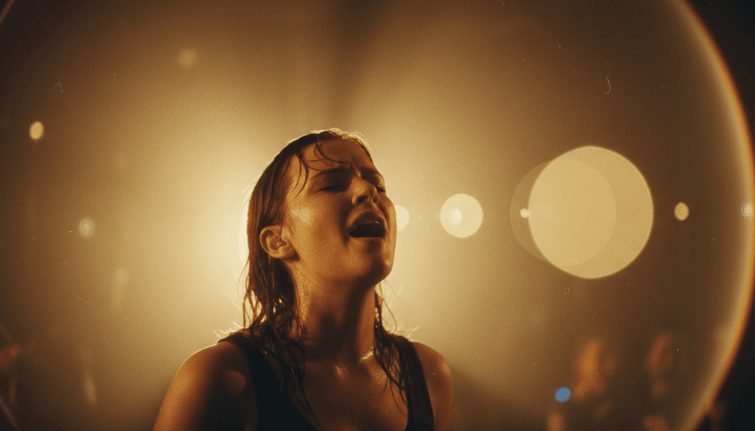 Um videoclipe finalizado e de alta qualidade com estética eletrónica-pop vibrante, pronto para ser partilhado online.