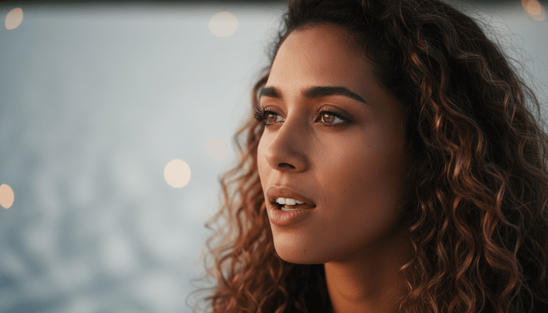 タブレットで「Somedays」の鮮やかなAI生成ミュージックビデオを視聴するクリエイティブな人物。ユーザーの創造性を表現しています。