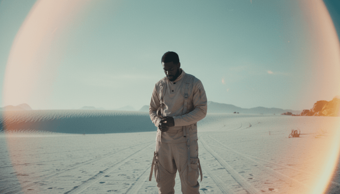 Abstrakte Visuals, die pulsierende Elektro-Beats und komplexe Breakbeat-Muster darstellen, durchdrungen von KI-Verarbeitung.