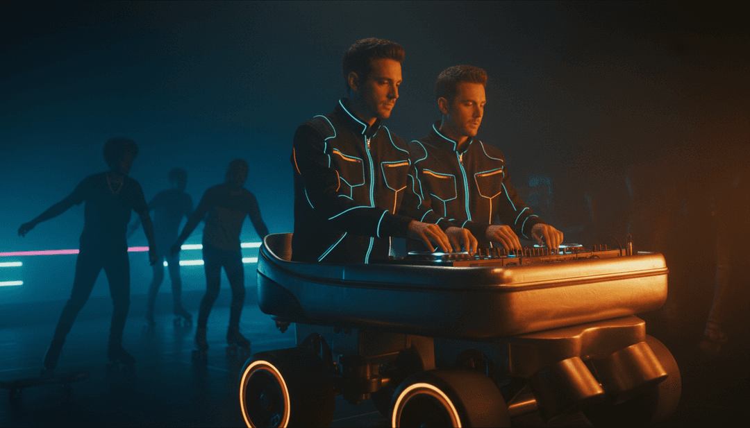 抽象可视化工具，以流动的电子波浪和闪烁的光线诠释 Disclosure 的 'She’s Gone, Dance On'。