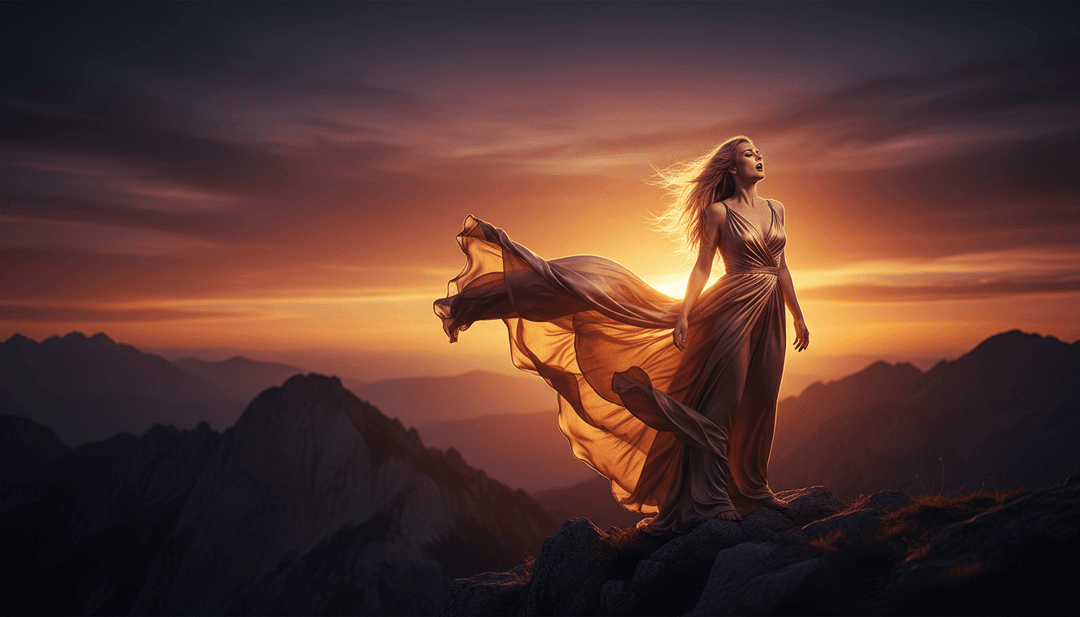 Uma interface de diretor de videoclipes mostrando um vídeo gerado por IA para 'These Words' concluído, com controles e opções de personalização.