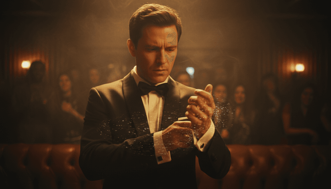 Representação visual abstrata de ondas sonoras rítmicas e pulsos eletrónicos, transmitindo a essência da música house e electro house.