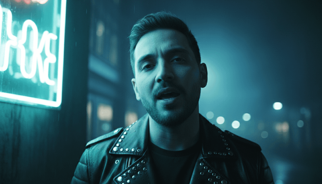 AI 将 Mau P 的 TESLA 声波解读为电流和数字蓝图，暗示着一个带有发光电路的未来音乐视频概念。