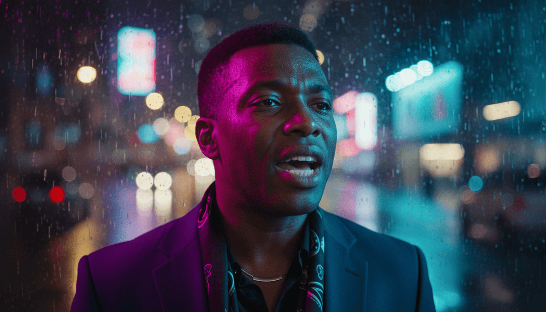 IA analisando a letra e o ritmo de 'Cash Out' para um conceito de videoclipe dinâmico, mostrando formas de onda e trechos líricos.