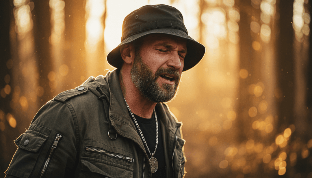 Um usuário criando felizmente seu próprio videoclipe único usando a interface intuitiva do freebeat.ai, com 'The Sound of Silence - CYRIL Remix' tocando ao fundo.