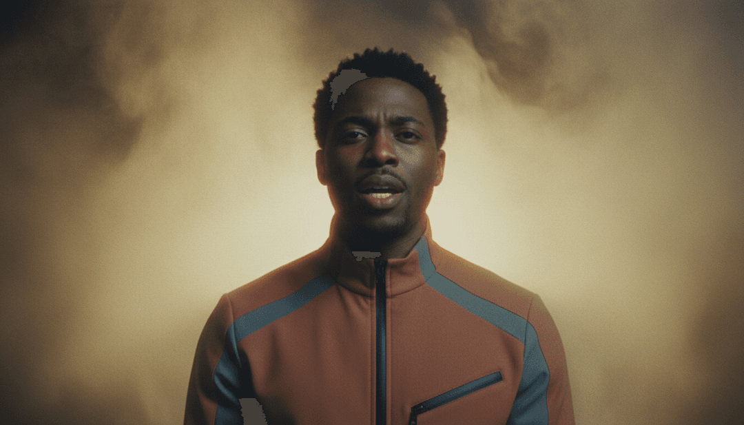 動態視覺效果，代表將電子音樂轉化為「Make Believe」音樂影片的流動光線和粒子效果。