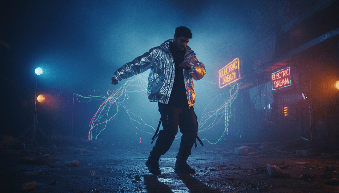 IA analizando las formas de onda y el ritmo de la música electrónica para "Coming Up (It’s Dare)"