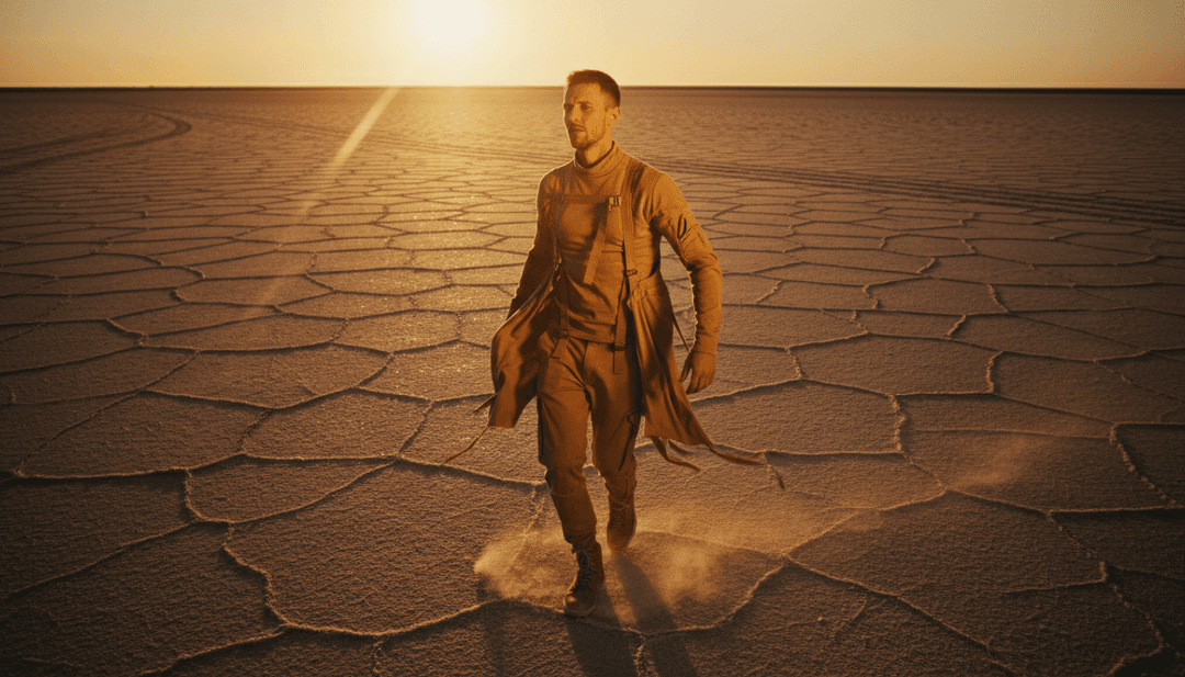 Elementos visuales dinámicos sincronizados con la música electrónica de Max Styler, mostrando estelas de luz y formas abstractas.