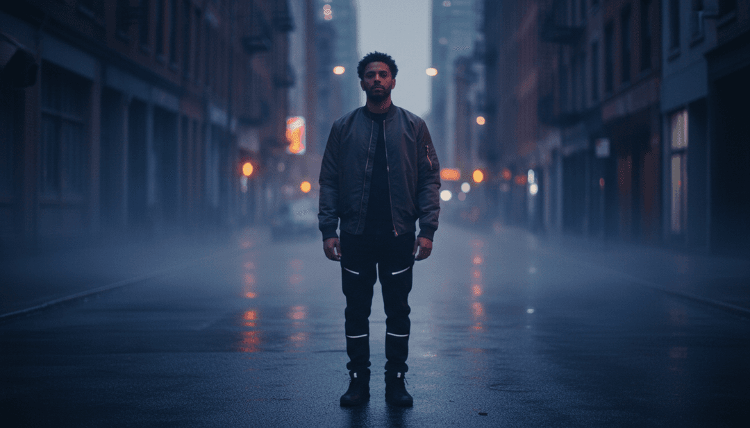 IA analysant les formes d'onde de la musique électro-pop et les mélodies indie pop, visualisant des enfants joueurs dansant dans un paysage urbain vibrant et futuriste pour 'Kids' de FEZZO.