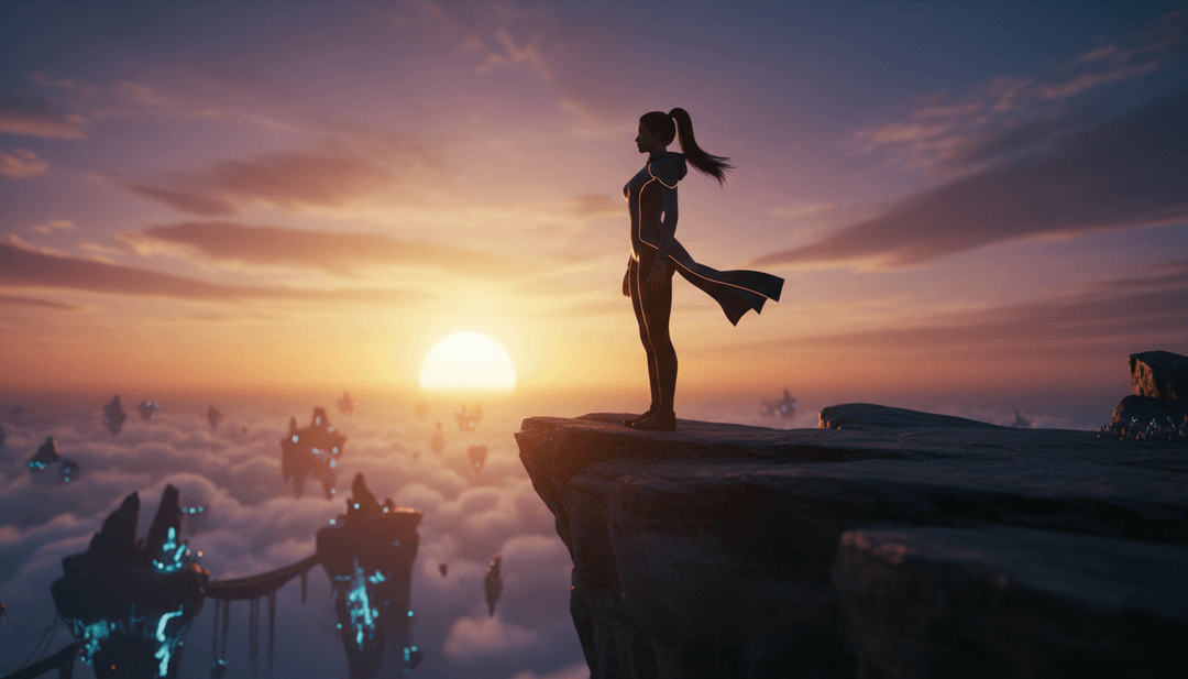 Abstrakte visuelle Darstellung einer KI, die Schallwellen und elektronische Rhythmen für REESE's 'Where Have You Been' Musikvideo analysiert.