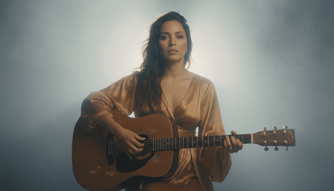 Visuels animés représentant une fusion de danseurs de cumbia traditionnels avec des jeux de lumière électroniques futuristes, générés par l'IA pour « Campeón ».