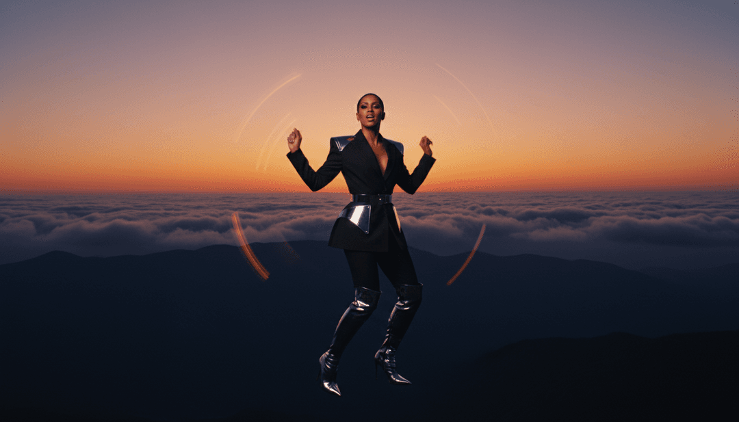 "Baddy On The Floor" की बेसलाइन और सिंथ पैटर्न के साथ तालमेल बिठाते हुए एक गतिशील शहर का रूप बदलता और चमकता हुआ, संगीत के साथ दृश्य सद्भाव का प्रदर्शन करता है।