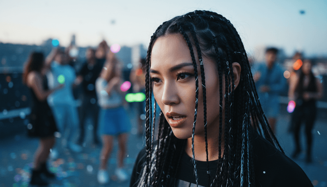 एक उपयोगकर्ता freebeat.ai के प्लेटफॉर्म के साथ इंटरैक्ट कर रहा है, BLACKPINK के 'JUMP' के लिए एक संगीत वीडियो को अनुकूलित कर रहा है, जिसमें एक जीवंत प्रगति पट्टी और रचनात्मक विकल्प हैं।