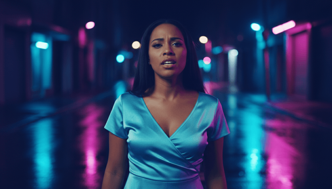 Una pantalla dividida que muestra a un usuario interactuando con la interfaz de freebeat.ai en un lado y un video musical generado para "Manchild" de Sabrina Carpenter en el otro, destacando la facilidad de usar un generador de videos musicales con IA.