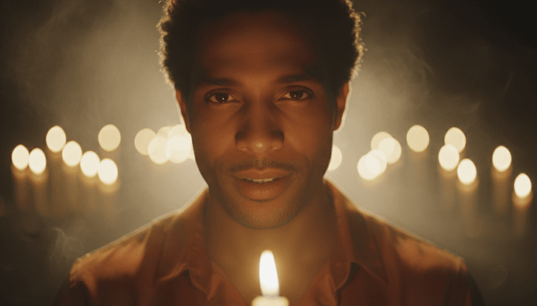 Abstrakte Kunst, die Schallwellen zeigt, die sich in lebendige, fließende visuelle Muster verwandeln und die Afro-Pop- und Dancehall-Energie von 'Show Me Love' von WizTheMc, bees & honey widerspiegeln.