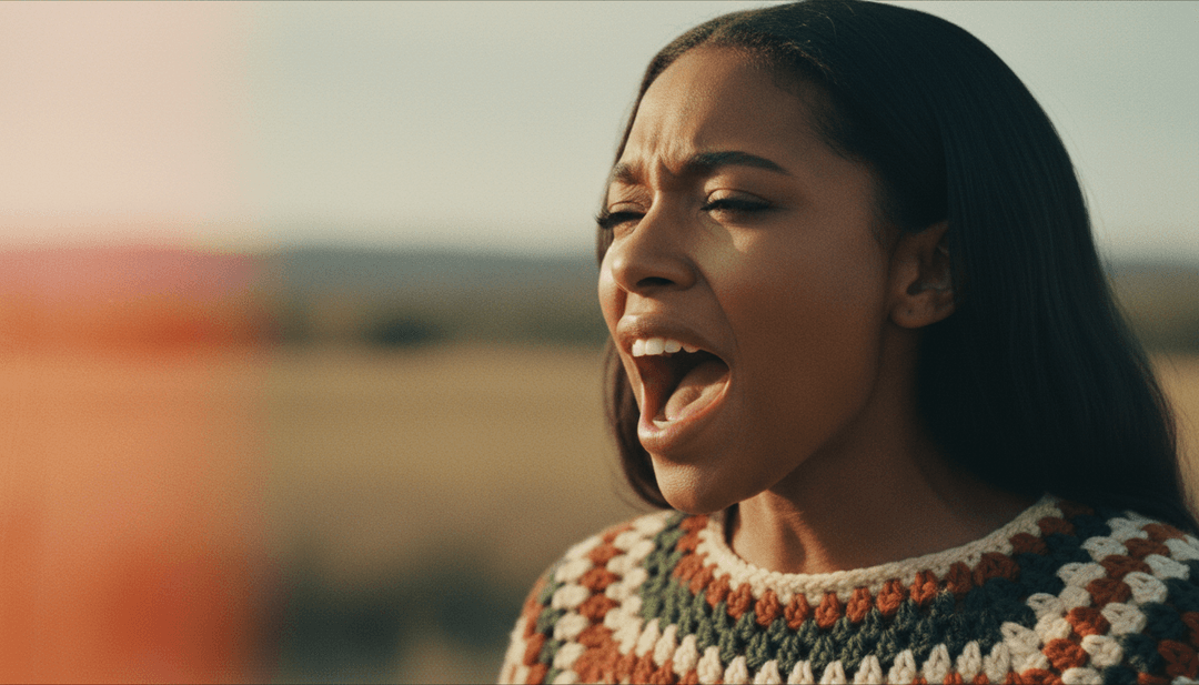 Usuário interagindo com a interface freebeat.ai, personalizando um videoclipe ou capa de música para 'Love Me Not' de Ravyn Lenae, com opções para download de letras.