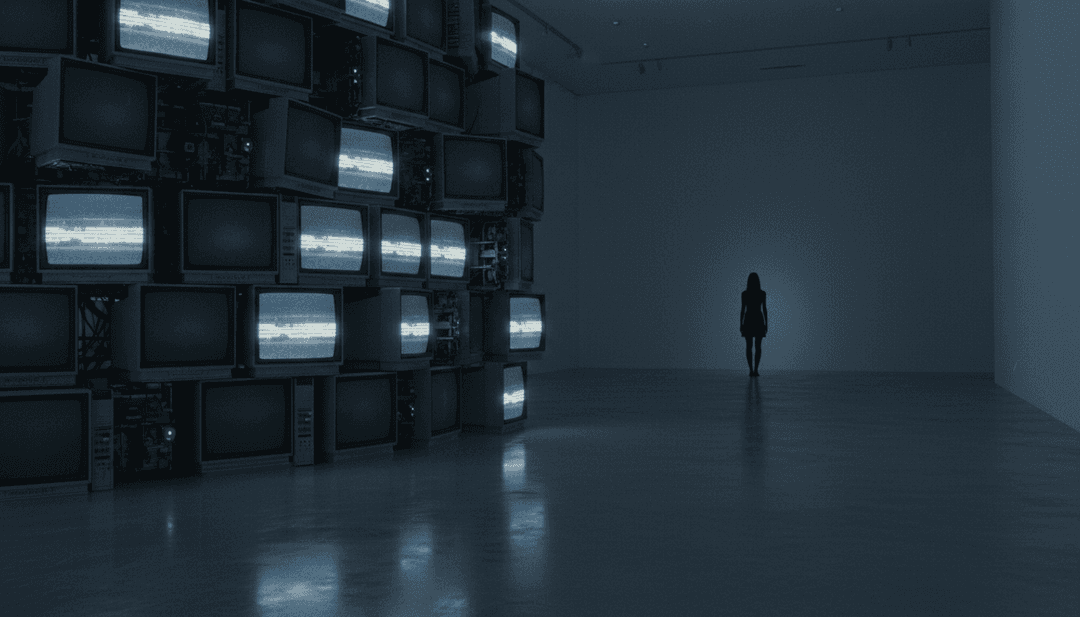 AI가 Taylor Swift's 'Don't Blame Me'의 가사를 드라마틱한 비주얼과 전자 신스 웨이브로 해석합니다.