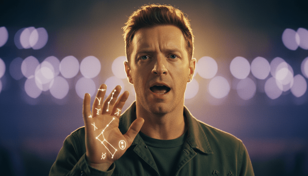 ब्रह्मांडीय पृष्ठभूमि के सामने एक सुपरहीरो की सिल्हूट के गतिशील दृश्य, जिसमें इलेक्ट्रॉनिक ध्वनि तरंगें दृश्य प्रभावों में बदल रही हैं, संगीत की ऊर्जा को मूर्त रूप दे रही हैं।