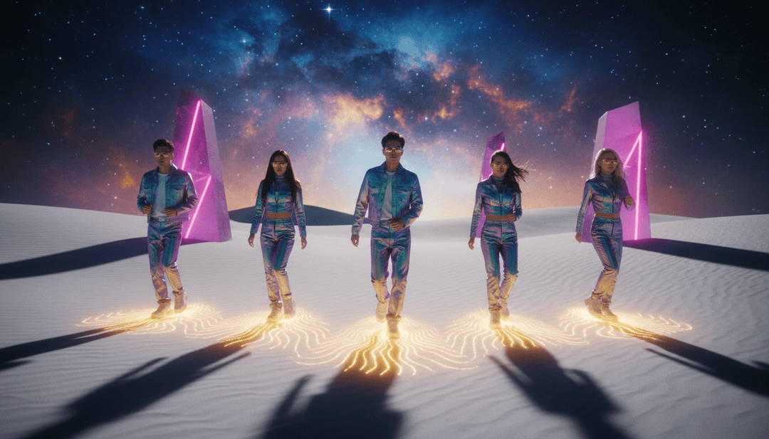 AI 分析 'Queencard' 歌词和旋律，以识别自信和自爱的主题，为 K-Pop 音乐视频生成器服务。