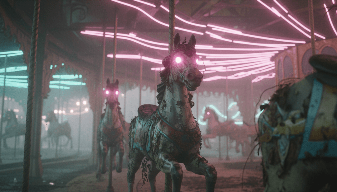 深邃浩室音符流入 AI 系统的抽象表现，为歌曲《Weak》形成视觉概念。