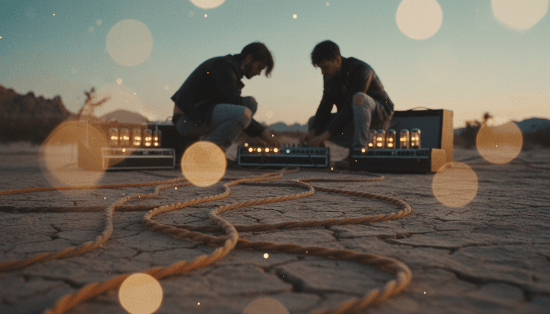 KI interpretiert die emotionale Intensität und den elektronischen Puls von The Chainsmokers' 'Don't Let Me Down' für ein Musikvideo.