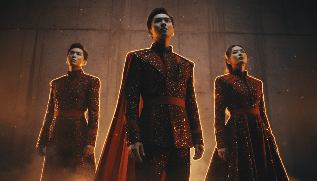 AI 解讀 K-pop 音樂，充滿活力的光粒子形成一顆星星，代表著火花。