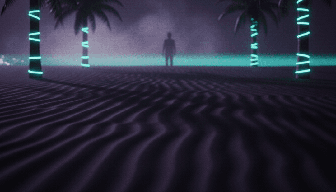 IA interpretando 'Lay It On Me' de Kevin George con elementos abstractos de hip-hop y R&B, mostrando un cerebro digital analizando ondas sonoras