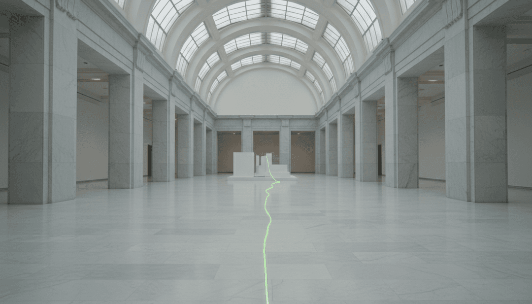 抽象视觉器，带有脉动的霓虹灯，反映了雷鬼节拍和“PERRO NEGRO”音乐视频的都市夜景。