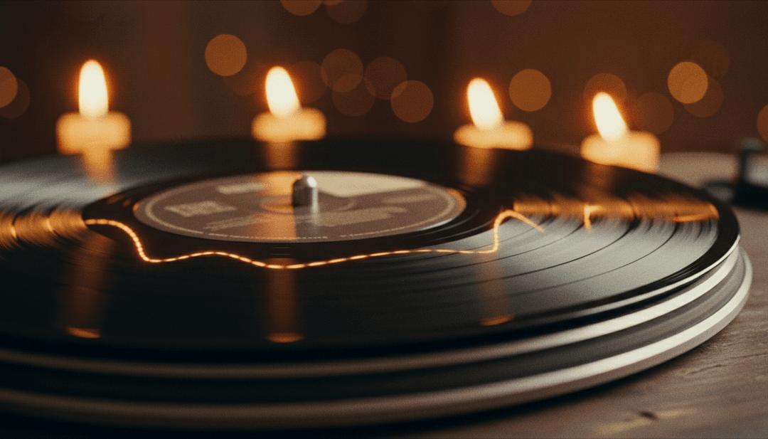 Abstrakte Kunst, die die melancholische und doch hoffnungsvolle Stimmung des Songs darstellt, mit Linien, die Gesangsmelodien repräsentieren, und Texturen, die Synth-Pads und ein Gefühl des Wanderns symbolisieren.