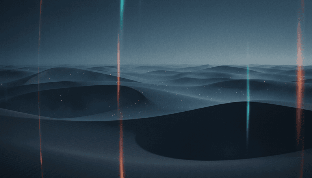 KI-generiertes Bild einer einsamen Figur unter einem weiten, melancholischen Himmel, das die tiefe, persönliche Verbindung in Mitskis 'My Love Mine All Mine' symbolisiert.