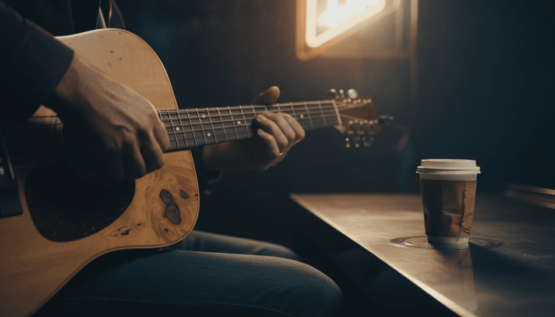 AI 詮釋 Zach Bryan 的「Heading South」歌詞，視覺化黎明時蜿蜒的道路和充滿希望的旅程。