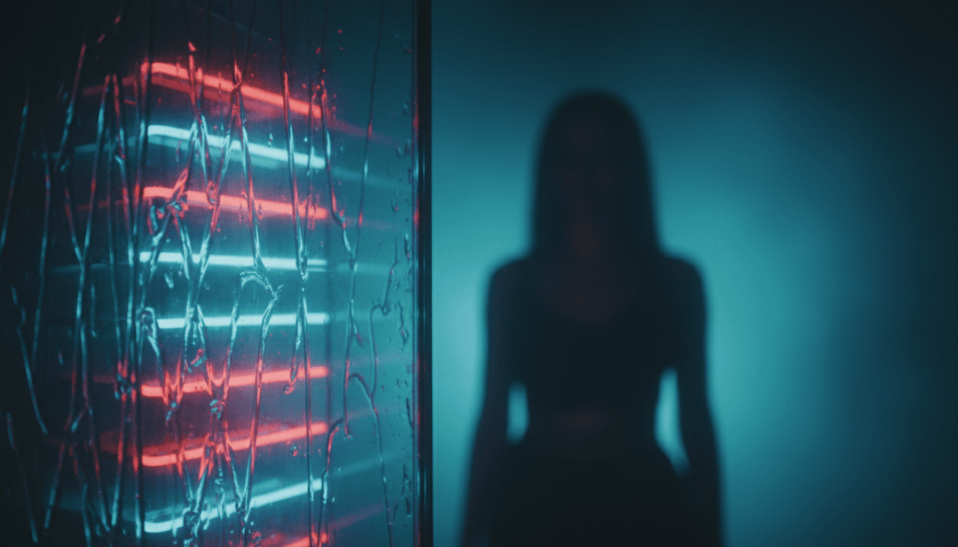 城市夜景、变幻的光线模式和抽象人物的动态蒙太奇，所有这些都随着 RAYE and 070 Shake's "Escapism." 音乐的节奏和情绪跳动。