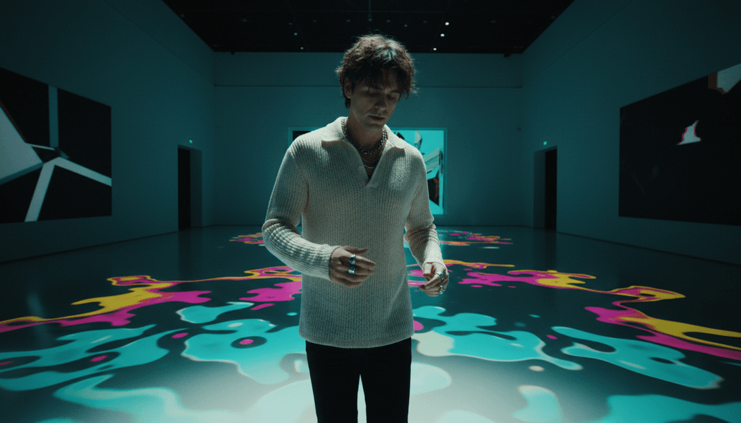 AI 分析 Tame Impala 的 The Less I Know The Better 的波形和歌词，识别其独立流行和新浪潮元素，以概念化一个充满活力的音乐视频。