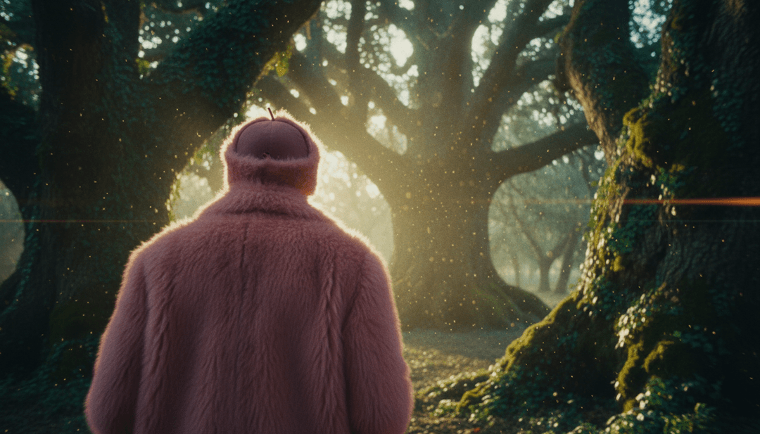 从音频波形无缝过渡到电影般的都市视觉效果，描绘受 'WHARF TALK' 歌词启发而由 AI 音乐封面生成器创作的场景。