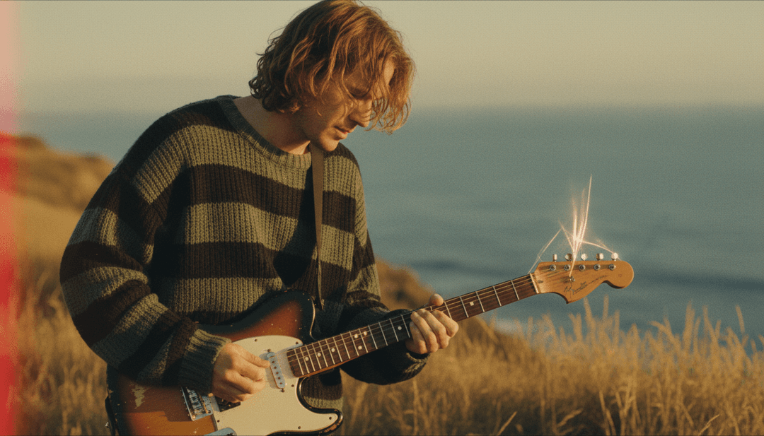 AI 分析 Nirvana 的 'Smells Like Teen Spirit' 标志性吉他反复乐段和 Kurt Cobain 原始的嗓音。