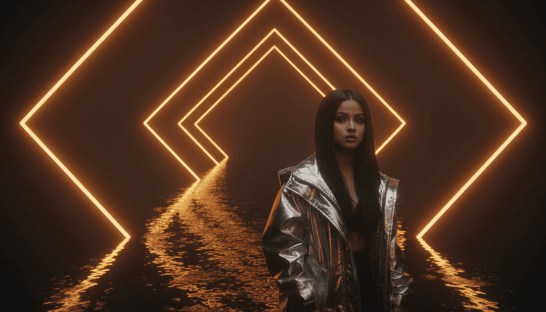 IA interpretando el núcleo emocional y rítmico de 'Shower' de Becky G para generar conceptos visuales iniciales para un video musical.