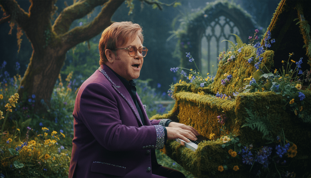 Visuels dynamiques générés par l'IA pour Cold Heart, incluant des images dance-pop, des paroles animées et des transitions de scène.