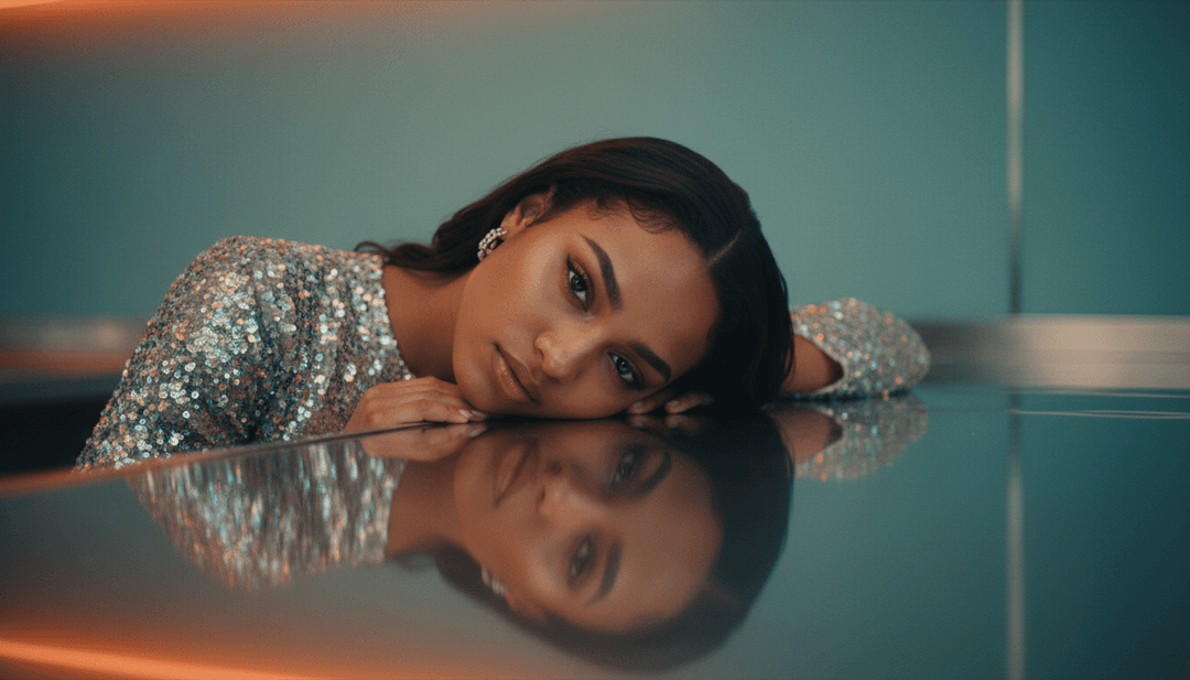 L'IA analyse les ondes sonores et les rythmes R&B de la chanson 'Water' de Tyla et Marshmello, traduisant l'audio en concepts visuels abstraits et fluides.